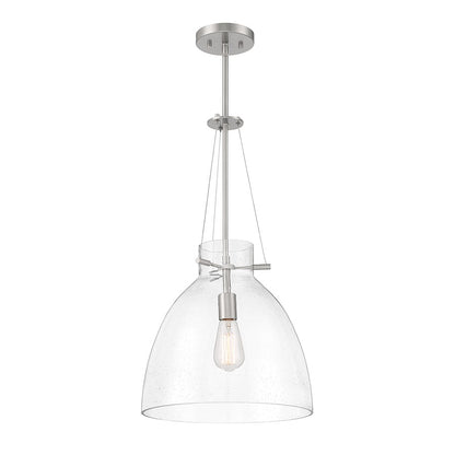 1 Light Pendant, Satin Nickel