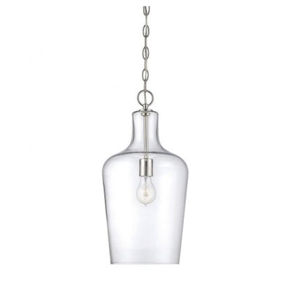 1 Light Pendant, Polished Nickel
