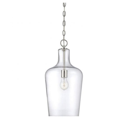 1 Light Pendant, Polished Nickel