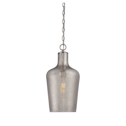 1 Light Pendant, Satin Nickel