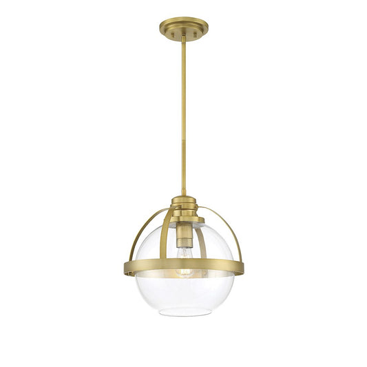 Savoy House Pendleton 1-Light Pendant, Warm Brass - 7-7201-1-322