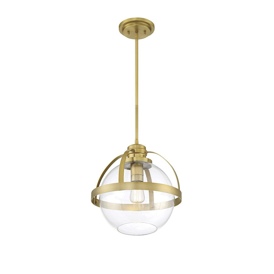 1 Light Pendant, Warm Brass