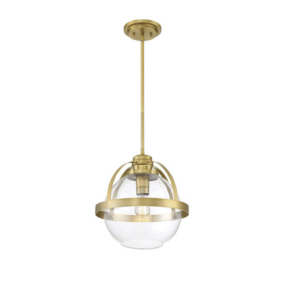 1 Light Pendant, Warm Brass