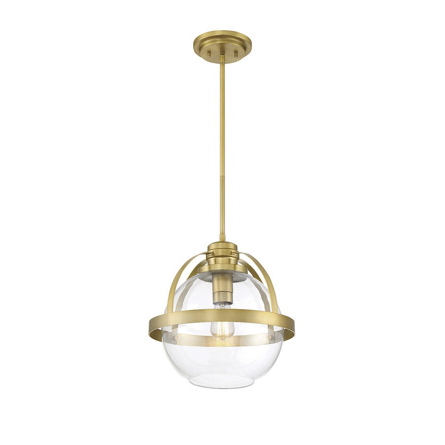 1 Light Pendant, Warm Brass