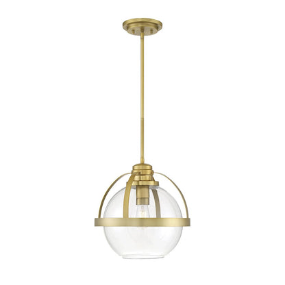 1 Light Pendant, Warm Brass