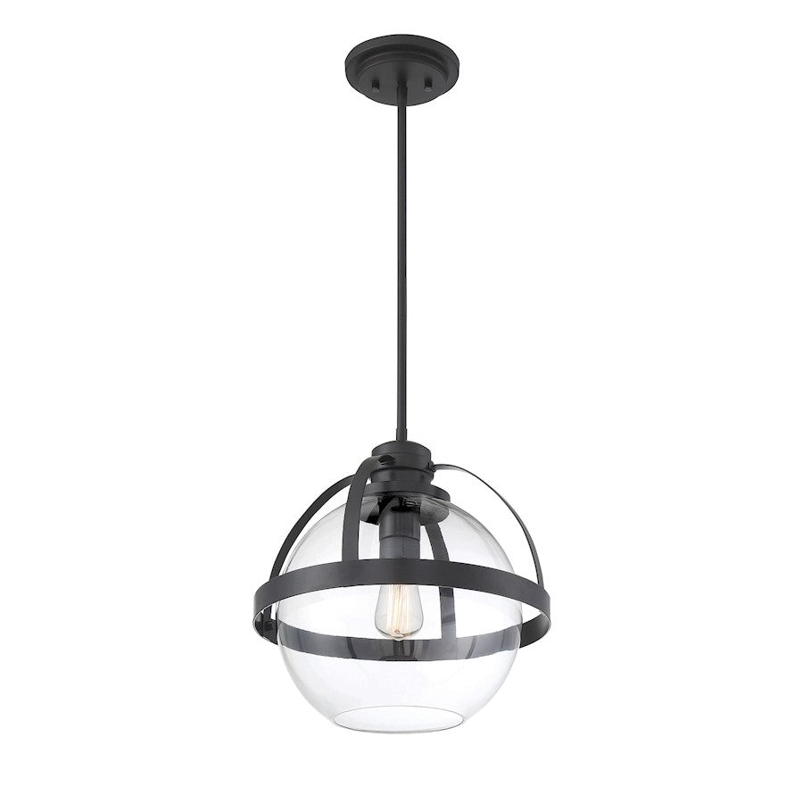 1 Light Pendant, Matte Black