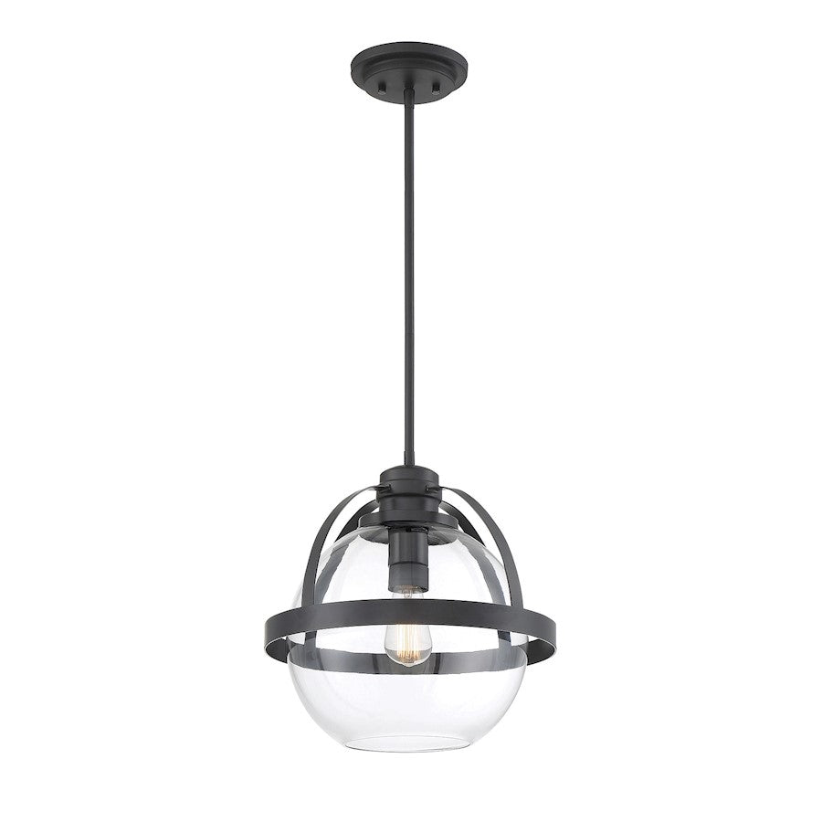 1 Light Pendant, Matte Black