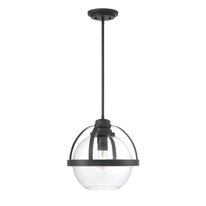 1 Light Pendant, Matte Black