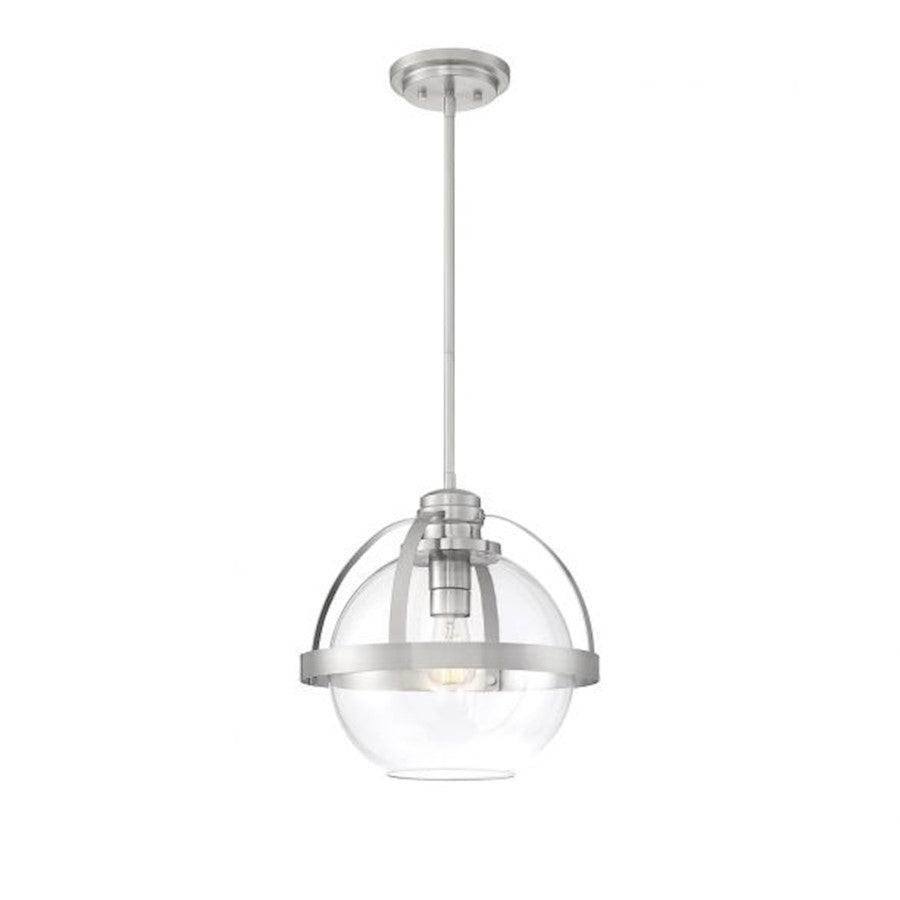 Savoy House Pendleton 1-Light Pendant, Satin Nickel - 7-7201-1-SN