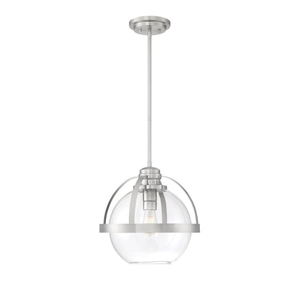 1 Light Pendant, Satin Nickel