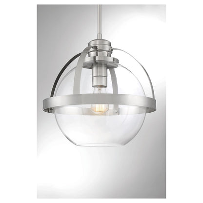 1 Light Pendant, Satin Nickel