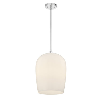 Savoy House Livingston 1 Lt Pendant, Chrome/White Opal, Chrome