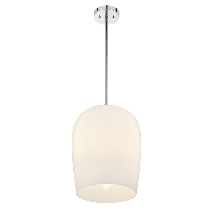 Savoy House Livingston 1 Lt Pendant, Chrome/White Opal, Chrome