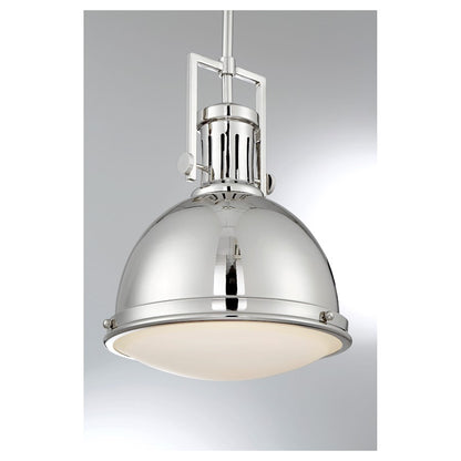 1 Light Pendant, Polished Nickel