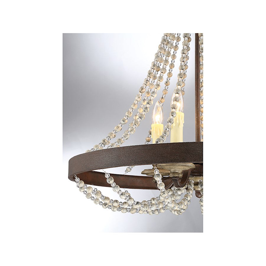 Mallory Mini Chandelier in Fossil Stone