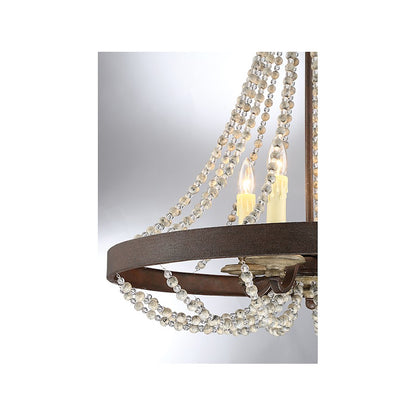 Mallory Mini Chandelier in Fossil Stone