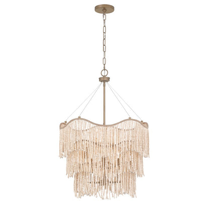 Savoy House Melia 6 Light Pendant, Cypress/Beads