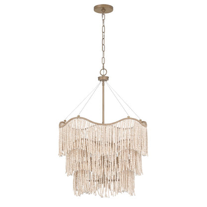 Savoy House Melia 6 Light Pendant, Cypress/Beads