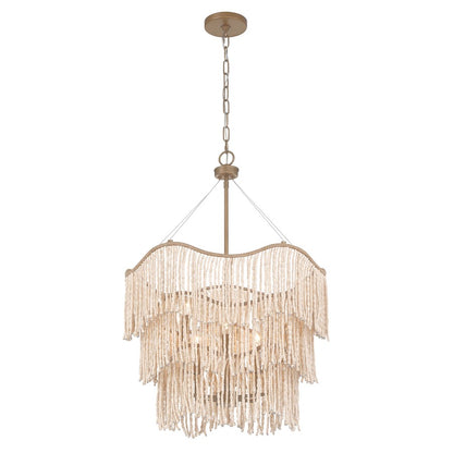 Savoy House Melia 6 Light Pendant, Cypress/Beads