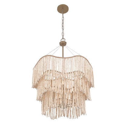 Savoy House Melia 6 Light Pendant, Cypress/Beads