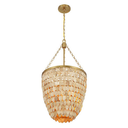 Savoy House Catalan 4 Light Pendant, Warm Brass