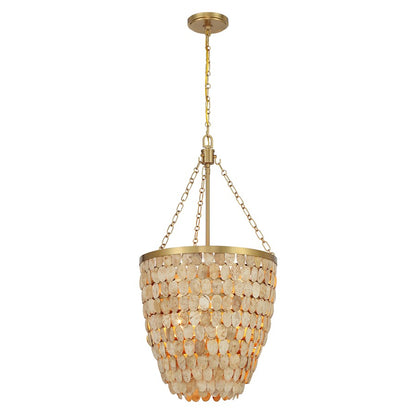 Savoy House Catalan 4 Light Pendant, Warm Brass