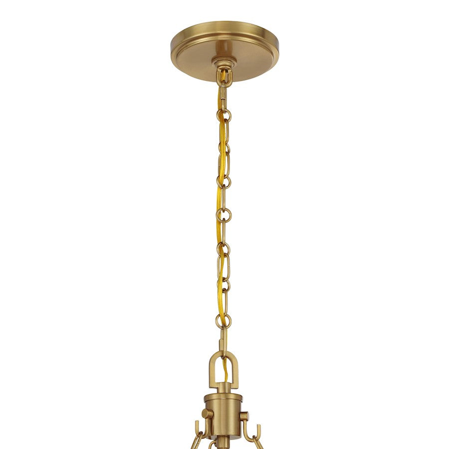 Savoy House Catalan 4 Light Pendant, Warm Brass