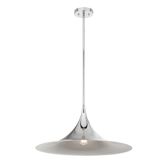 1 Light Pendant, Polished Chrome