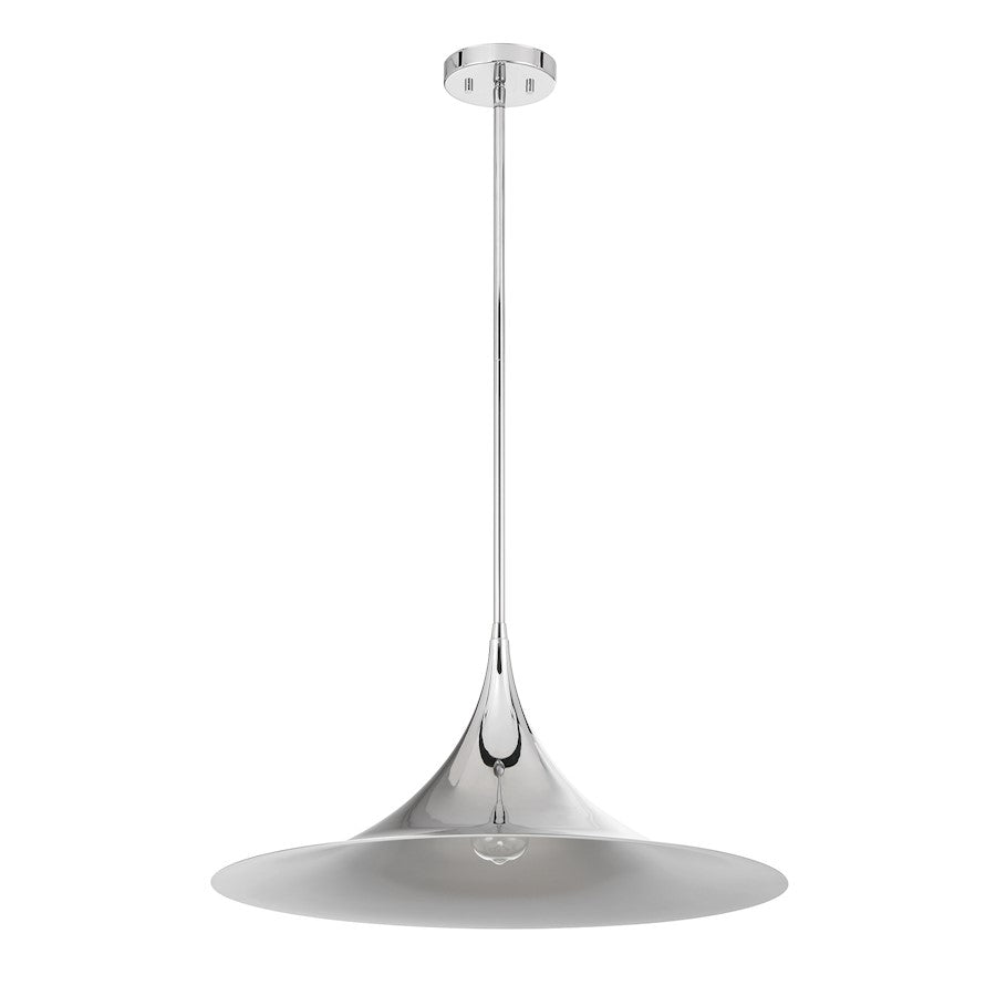 1 Light Pendant, Polished Chrome