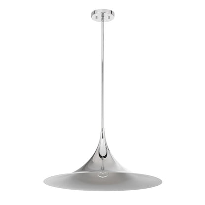 1 Light Pendant, Polished Chrome