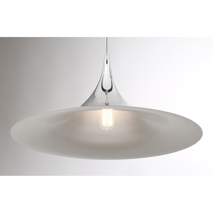 1 Light Pendant, Polished Chrome