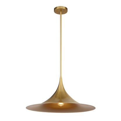 1 Light Pendant, Warm Brass