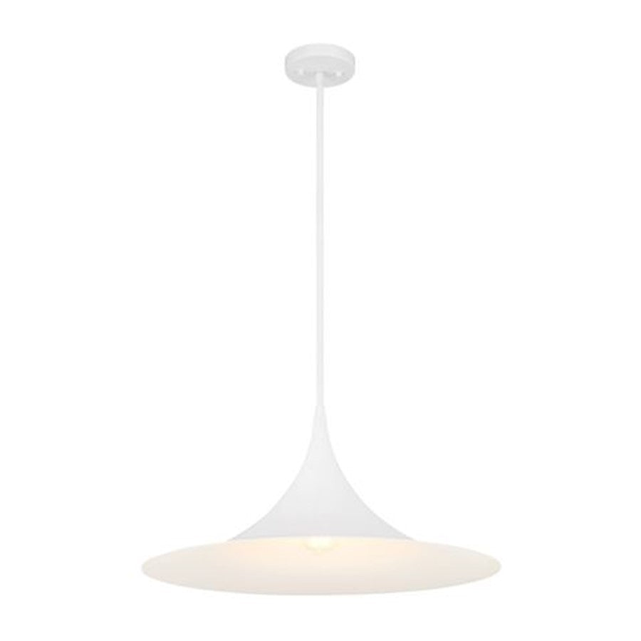 1 Light Pendant, Bisque White