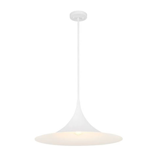1 Light Pendant, Bisque White