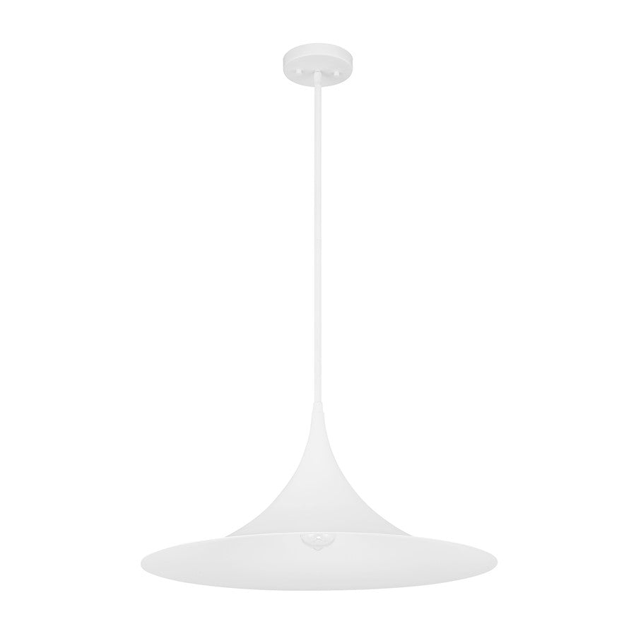 1 Light Pendant, Bisque White