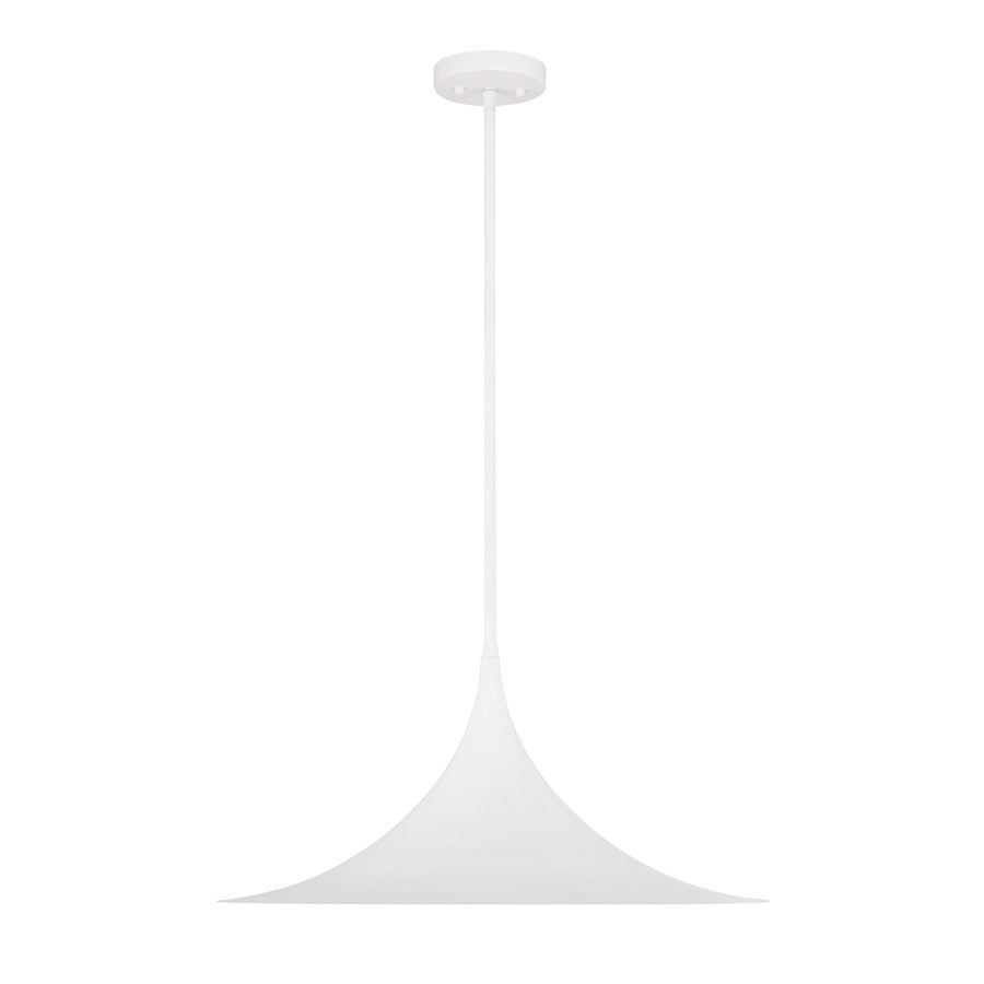 1 Light Pendant, Bisque White