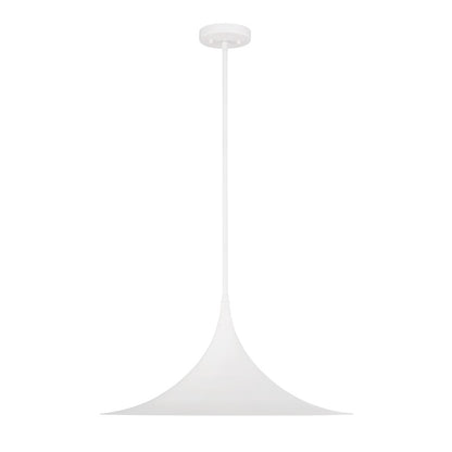 1 Light Pendant, Bisque White