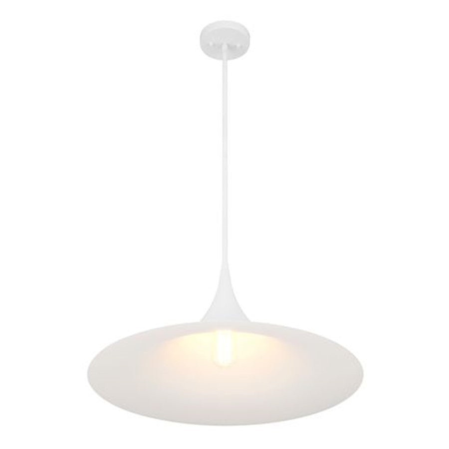 1 Light Pendant, Bisque White