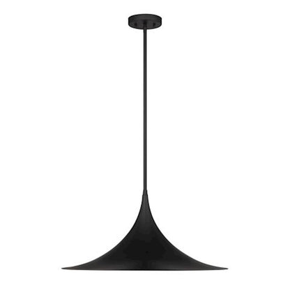 1 Light Pendant, Matte Black