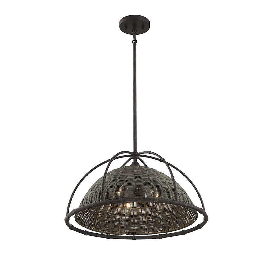 3 Light Pendant, Gunsmoke