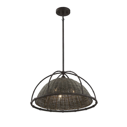 3 Light Pendant, Gunsmoke