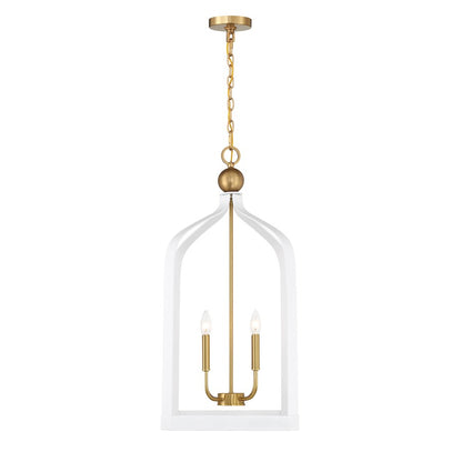 4 Light Pendant, White