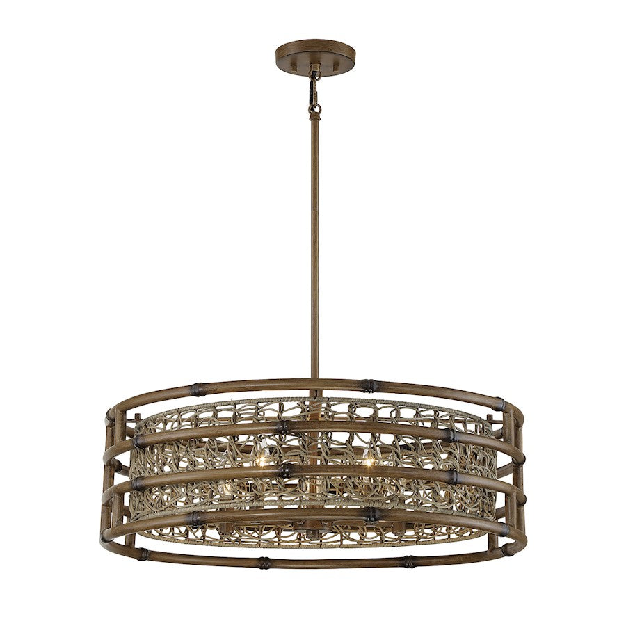 5 Light Pendant, Grapevine