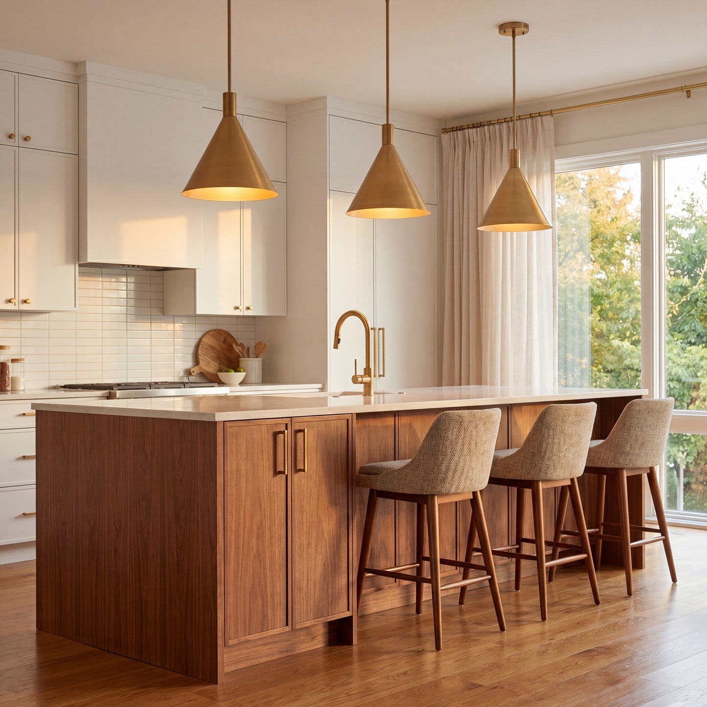 1 Light Pendant, Noble Brass
