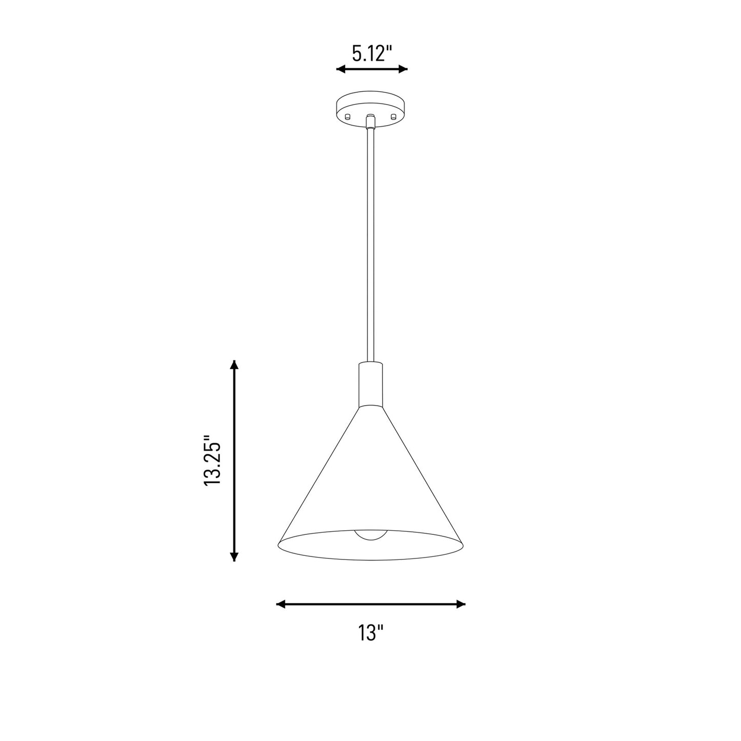 1 Light Pendant, Noble Brass