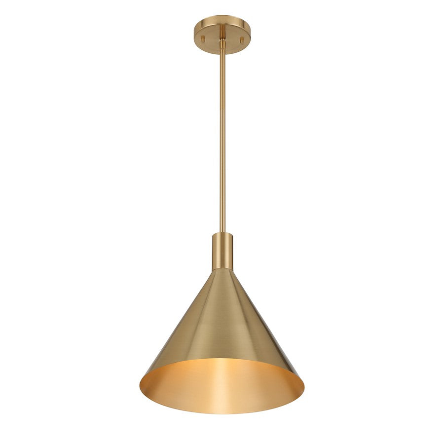 1 Light Pendant, Noble Brass