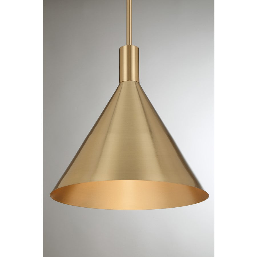 1 Light Pendant, Noble Brass
