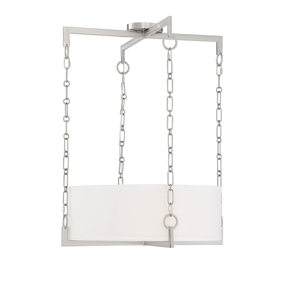 Savoy House Abbott 4-Light Pendant, Satin Nickel - 7-8401-4-SN