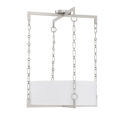 4 Light Pendant, Satin Nickel