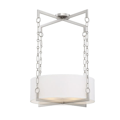 4 Light Pendant, Satin Nickel